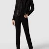 Gipsy Slim Fit Lederjacke Im Biker-Look - Beschichtet - Schwarz