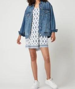 REVIEW Oversized Jeansjacke Mit Eingrifftaschen - Blau