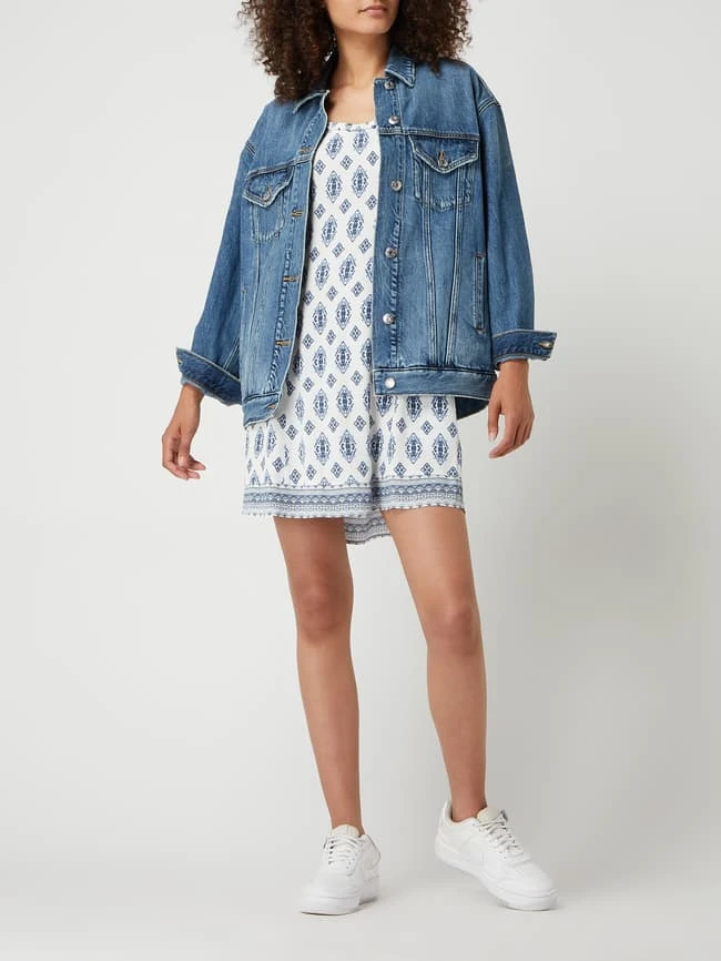 REVIEW Oversized Jeansjacke Mit Eingrifftaschen - Blau 1 REVIEW Oversized Jeansjacke Mit Eingrifftaschen - Blau