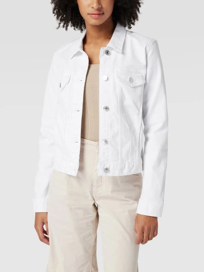 Mango Jeansjacke Mit Pattentaschen - Weiß 4 Mango Jeansjacke Mit Pattentaschen - Weiß – Bild 4