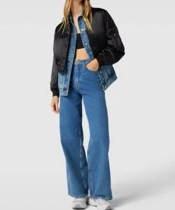 URBAN CLASSICS Oversized Bomberjacke Mit Reißverschlusstaschen - Schwarz