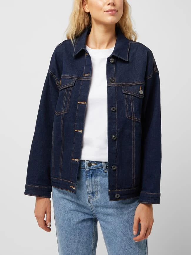 S.Oliver RED LABEL Oversized Jeansjacke Aus Baumwoll-Elasthan-Mix - Blau 4 S.Oliver RED LABEL Oversized Jeansjacke Aus Baumwoll-Elasthan-Mix - Blau – Bild 4