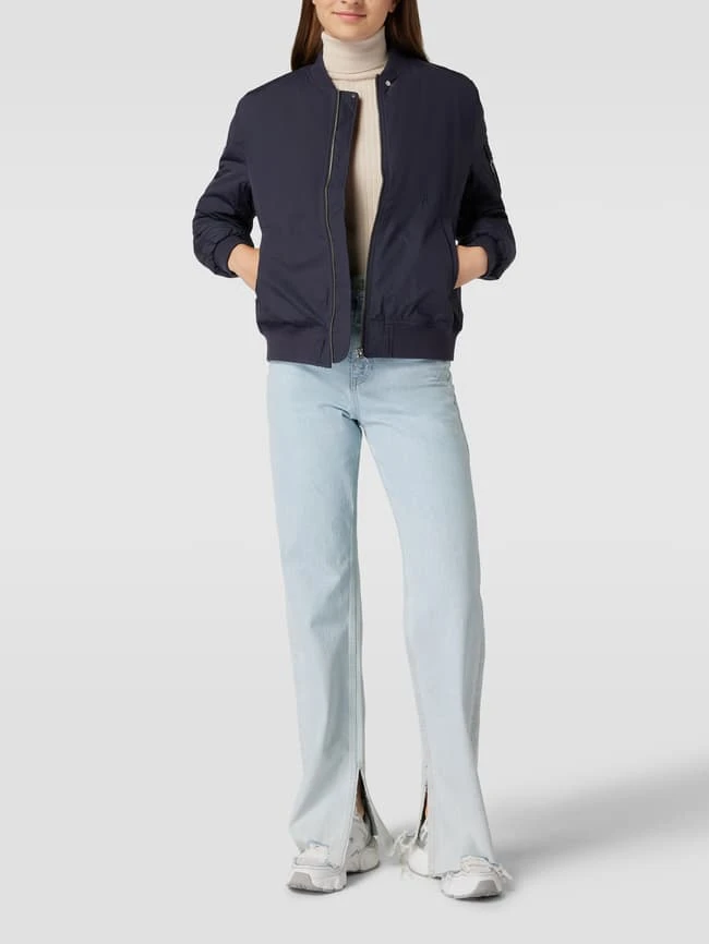 Armedangels Blouson Mit Label-Stitching Modell 'Lankaa' - Marineblau 1 Armedangels Blouson Mit Label-Stitching Modell 'Lankaa' - Marineblau