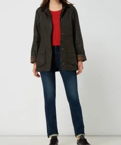 Barbour Jacke Aus Gewachster Baumwolle Modell 'Beadnell Wax' - Olivgrün