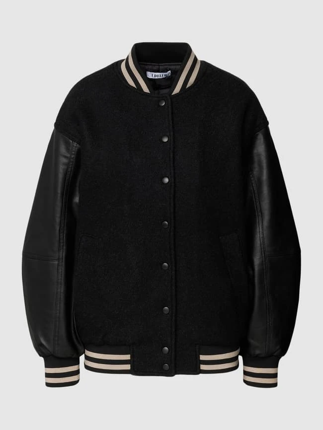 EDITED College-Jacke Mit Leistentaschen Modell 'Emmi Jacket' - Schwarz 2 EDITED College-Jacke Mit Leistentaschen Modell 'Emmi Jacket' - Schwarz – Bild 2