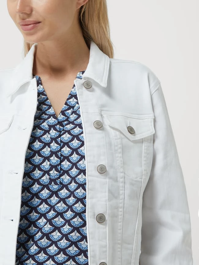 Christian Berg Woman Jeansjacke Mit Pattentaschen - Weiß 3 Christian Berg Woman Jeansjacke Mit Pattentaschen - Weiß – Bild 3