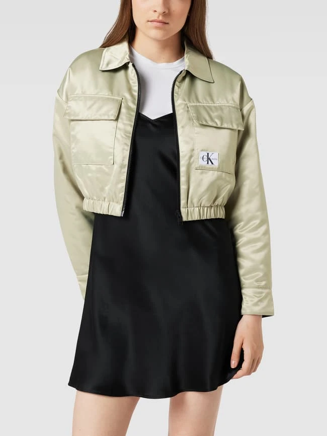 Calvin Klein Jeans Blouson Mit Label-Details - Schilf 4 Calvin Klein Jeans Blouson Mit Label-Details - Schilf – Bild 4