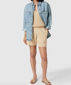 Mango Jeansjacke Mit Brusttaschen - Hellblau Meliert