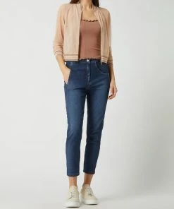 Deni Cler Cropped Blouson In Transparenter Optik - Apricot