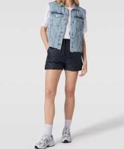 Edc By Esprit Jeansjacke Im Used-Look - Hellblau