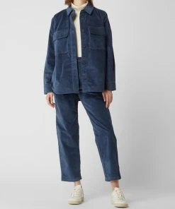 EDITED SHOP 32 Tom Tailor Hemdjacke Aus Cord - Rauchblau