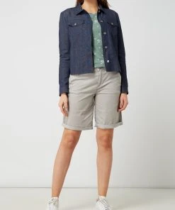 Marc Cain Jeansjacke Mit Pattentaschen - Marineblau