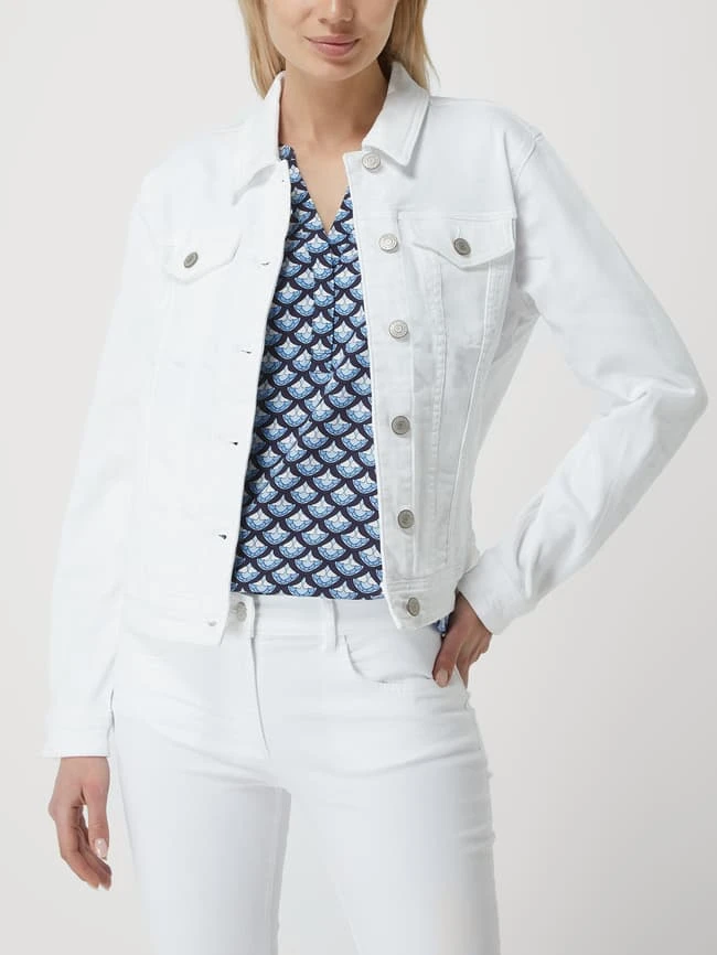 Christian Berg Woman Jeansjacke Mit Pattentaschen - Weiß 4 Christian Berg Woman Jeansjacke Mit Pattentaschen - Weiß – Bild 4