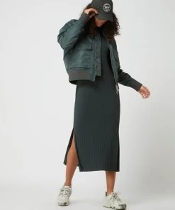 Marc O'Polo Denim Bomber Mit Ärmeltasche - Khaki