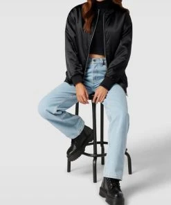 URBAN CLASSICS OVERSIZED Bomberjacke Aus Satin Modell 'Oversized Satin Bomber' - Schwarz