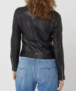 Gipsy Slim Fit Lederjacke Mit Nieten Modell 'Zarlia' - Schwarz -Gipsy Shop 6t13acij8sr3il2184q52l2i65844j9h752jacqdago54lak95638ha7850kgdaf9gql6e2jako30e9ia93j0o9p74s3ecpj61j38p9kccq68o9l61h34e9j71h34cr164qj2dg