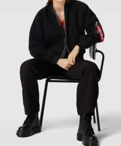 Alpha Industries Jacke Mit Teddyfell - Schwarz