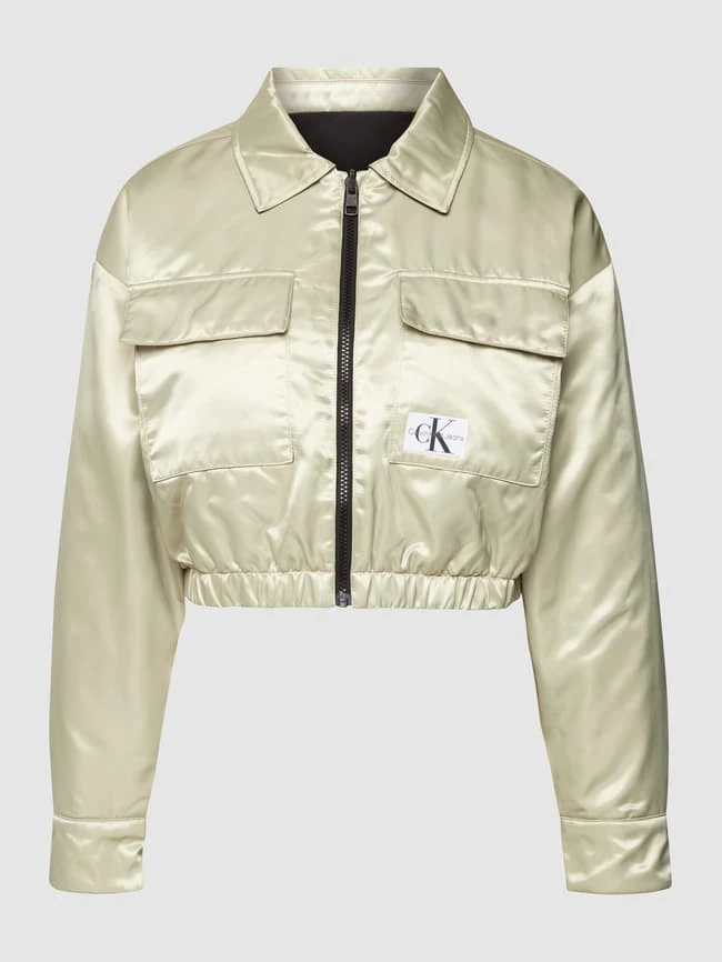 Calvin Klein Jeans Blouson Mit Label-Details - Schilf 2 Calvin Klein Jeans Blouson Mit Label-Details - Schilf – Bild 2