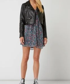 Pepe Jeans Bikerjacke In Leder-Optik Modell 'Gwen' - Schwarz