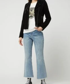 REVIEW Lederjacke Aus Veloursleder - Schwarz