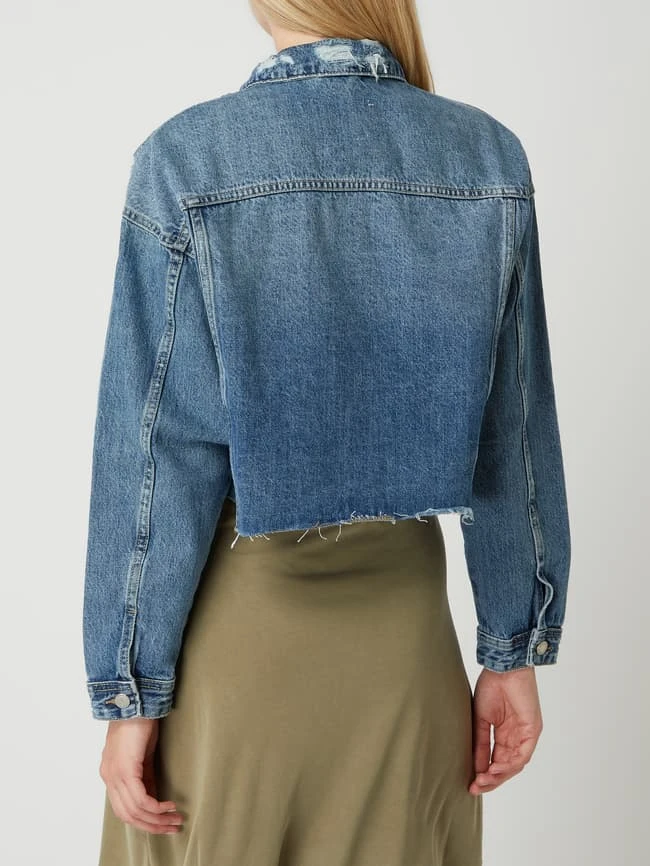 REVIEW Cropped Jeansjacke Aus Baumwolle - Blau 5 REVIEW Cropped Jeansjacke Aus Baumwolle - Blau – Bild 5