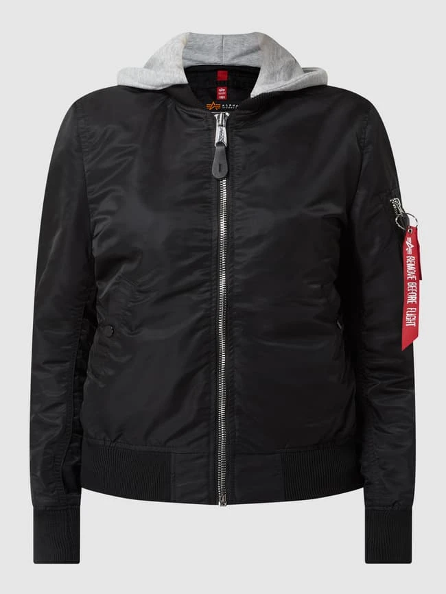 Alpha Industries Bomber Mit Abnehmbarer Kapuze - Schwarz 2 Alpha Industries Bomber Mit Abnehmbarer Kapuze - Schwarz – Bild 2