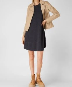 Repeat Lederjacke Im Biker-Look - Camel