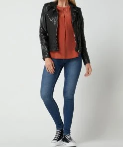 Gipsy Lederjacke Im Biker-Look Modell 'Famos' - Schwarz