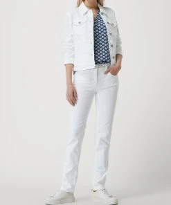 Christian Berg Woman Jeansjacke Mit Pattentaschen - Weiß