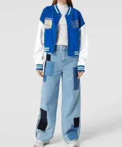 Pegador Oversized College-Jacke Mit Stehkragen Modell 'SYLMAR' - Blau