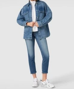 Drykorn Oversized Jeansjacke Mit Pattentaschen - Jeans