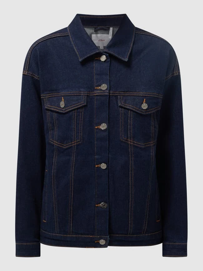 S.Oliver RED LABEL Oversized Jeansjacke Aus Baumwoll-Elasthan-Mix - Blau 2 S.Oliver RED LABEL Oversized Jeansjacke Aus Baumwoll-Elasthan-Mix - Blau – Bild 2