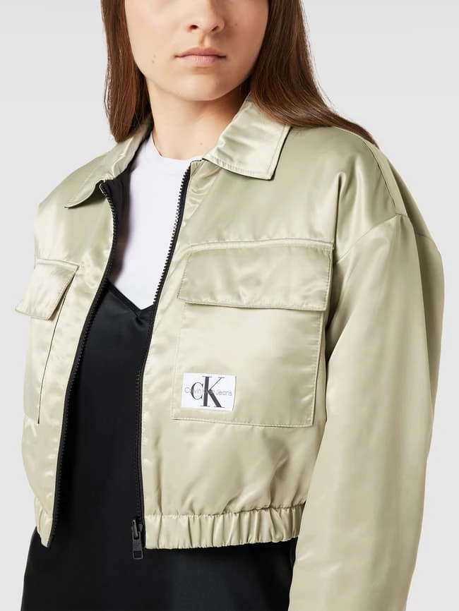 Calvin Klein Jeans Blouson Mit Label-Details - Schilf 3 Calvin Klein Jeans Blouson Mit Label-Details - Schilf – Bild 3