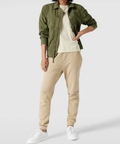 Blauer Usa Blouson Mit Label-Patch - Dunkelgrün