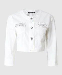 Betty Barclay Cropped Jeansjacke Mit Lyocell-Anteil - Offwhite