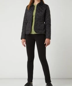 Barbour Steppjacke Mit Cordkragen Modell 'Deveron' - Schwarz