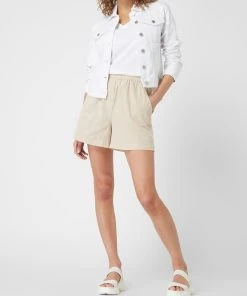 Vila Jeansjacke Mit Stretch-Anteil Modell 'Need' - Offwhite