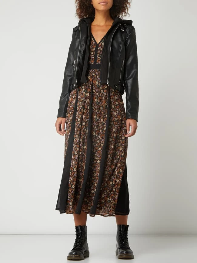 Vero Moda Jacke In Leder-Optik Mit Kapuze Modell 'Cortney' - Schwarz 1 Vero Moda Jacke In Leder-Optik Mit Kapuze Modell 'Cortney' - Schwarz