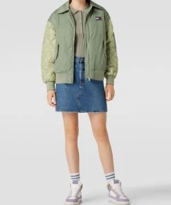 Tommy Jeans Bomberjacke Mit Label-Patch Modell 'SLEEVE BOMBER' - Schilf