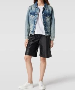 Bash Jeansjacke Aus Baumwolle Mit Kontrastnähten - Jeans