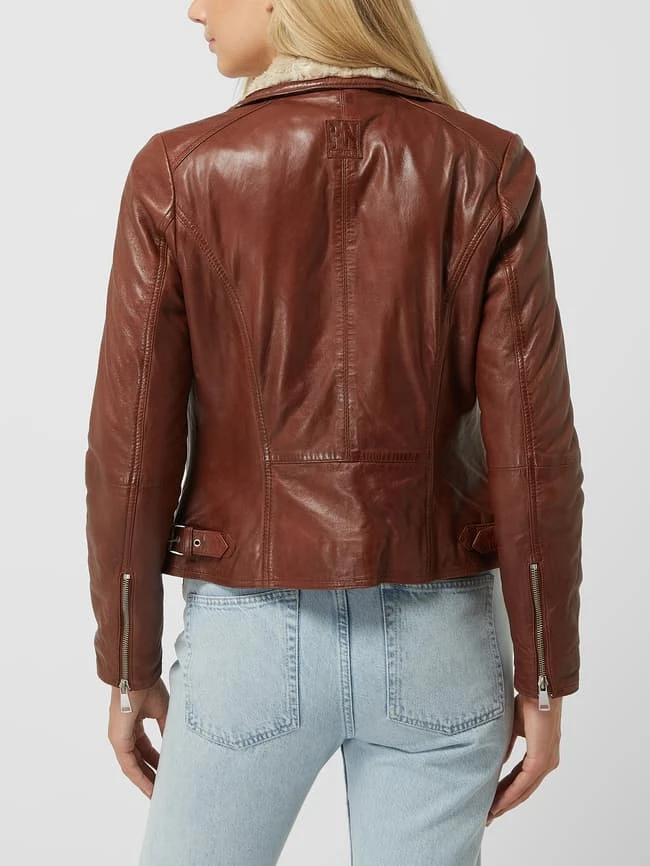 Freaky Nation Lederjacke Im Biker-Look Modell 'Winter Biker Princess' - Camel 5 Freaky Nation Lederjacke Im Biker-Look Modell 'Winter Biker Princess' - Camel – Bild 5