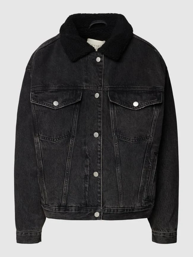 REVIEW Jeansjacke Mit Teddyfell-Kragen - Schwarz 2 REVIEW Jeansjacke Mit Teddyfell-Kragen - Schwarz – Bild 2