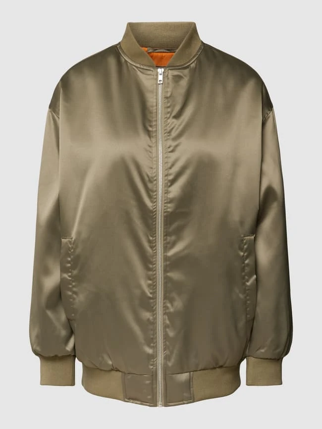 URBAN CLASSICS OVERSIZED Bomberjacke Aus Satin Modell 'Oversized Satin Bomber' - Lindgrün 2 URBAN CLASSICS OVERSIZED Bomberjacke Aus Satin Modell 'Oversized Satin Bomber' - Lindgrün – Bild 2