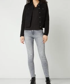Vero Moda Jeansjacke Mit Geknöpften Pattentaschen Modell 'Hot Soya' - Schwarz