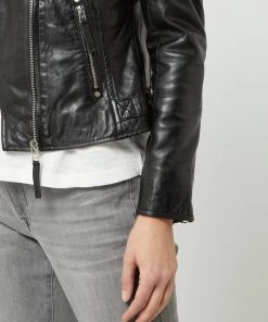 Gipsy Slim Fit Lederjacke Im Biker-Look Modell 'Piper' - Schwarz -Gipsy Shop a15k4jqha59k8dqca59kklak6gpjce2i6takojqd9l65cdqg89b30ipm9p1l6jab6da36c2h9t8jak2h753m6d9j60o68ohlc4p3idpkcdhmao9ocpj64d9n64q3ieb461i68c8