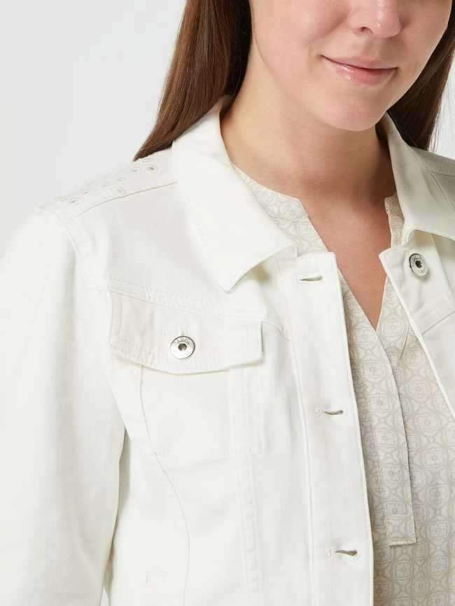 Taifun Jeansjacke Mit Lochstickereien - Offwhite 3 Taifun Jeansjacke Mit Lochstickereien - Offwhite – Bild 3