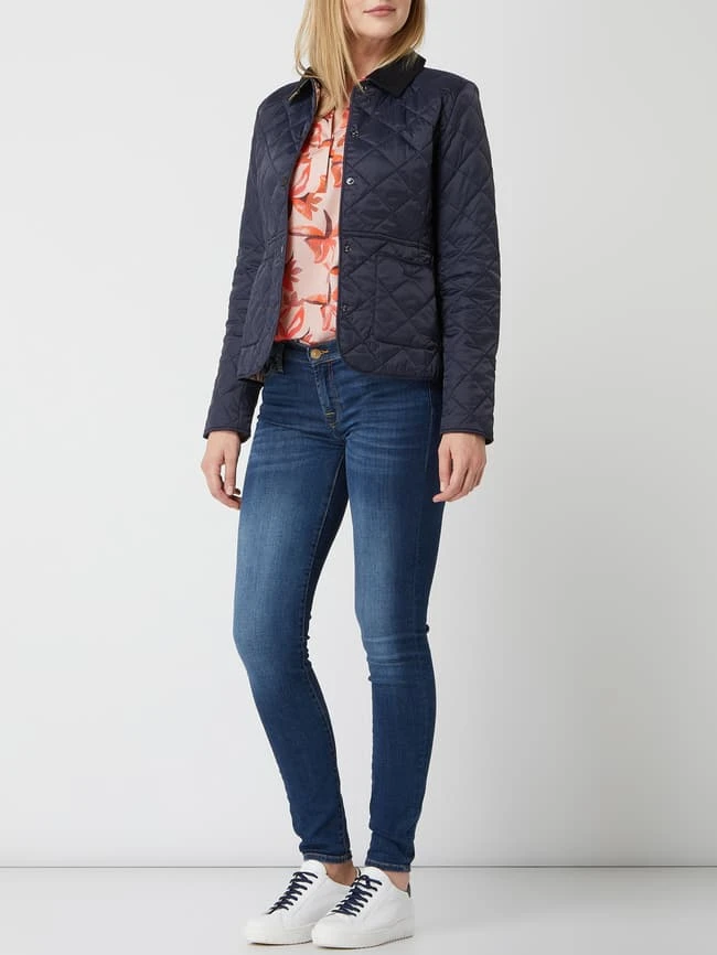 Barbour Steppjacke Mit Cordkragen Modell 'Deveron' - Marineblau 1 Barbour Steppjacke Mit Cordkragen Modell 'Deveron' - Marineblau