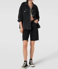 Mango Jeansjacke Mit Knopfleiste Modell 'JACKET DAFNE' - Anthrazit Meliert