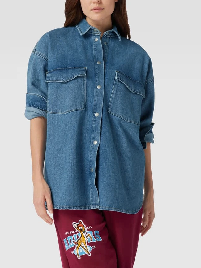 REVIEW Jeansjacke Mit Pattentaschen - Dunkelblau 4 REVIEW Jeansjacke Mit Pattentaschen - Dunkelblau – Bild 4