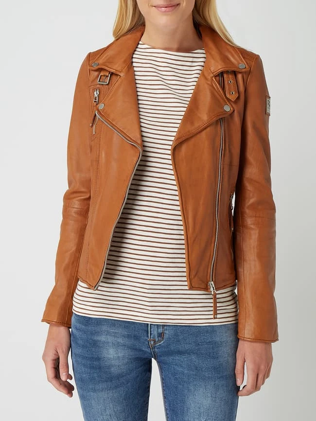 Freaky Nation Lederjacke Im Biker-Look Modell 'Biker Princess' - Camel 4 Freaky Nation Lederjacke Im Biker-Look Modell 'Biker Princess' - Camel – Bild 4